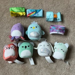 6 Squishville Bundle w/ Outfits!